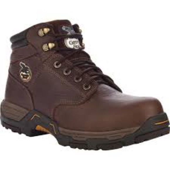 Georgia Boot Diamond Trax work boots 6” brown Leather size 12 - Picture 1 of 9